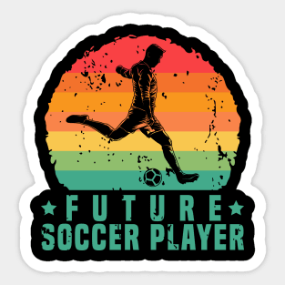 Retro Vintage Soccer Player Future Soccer Player Gift Sticker